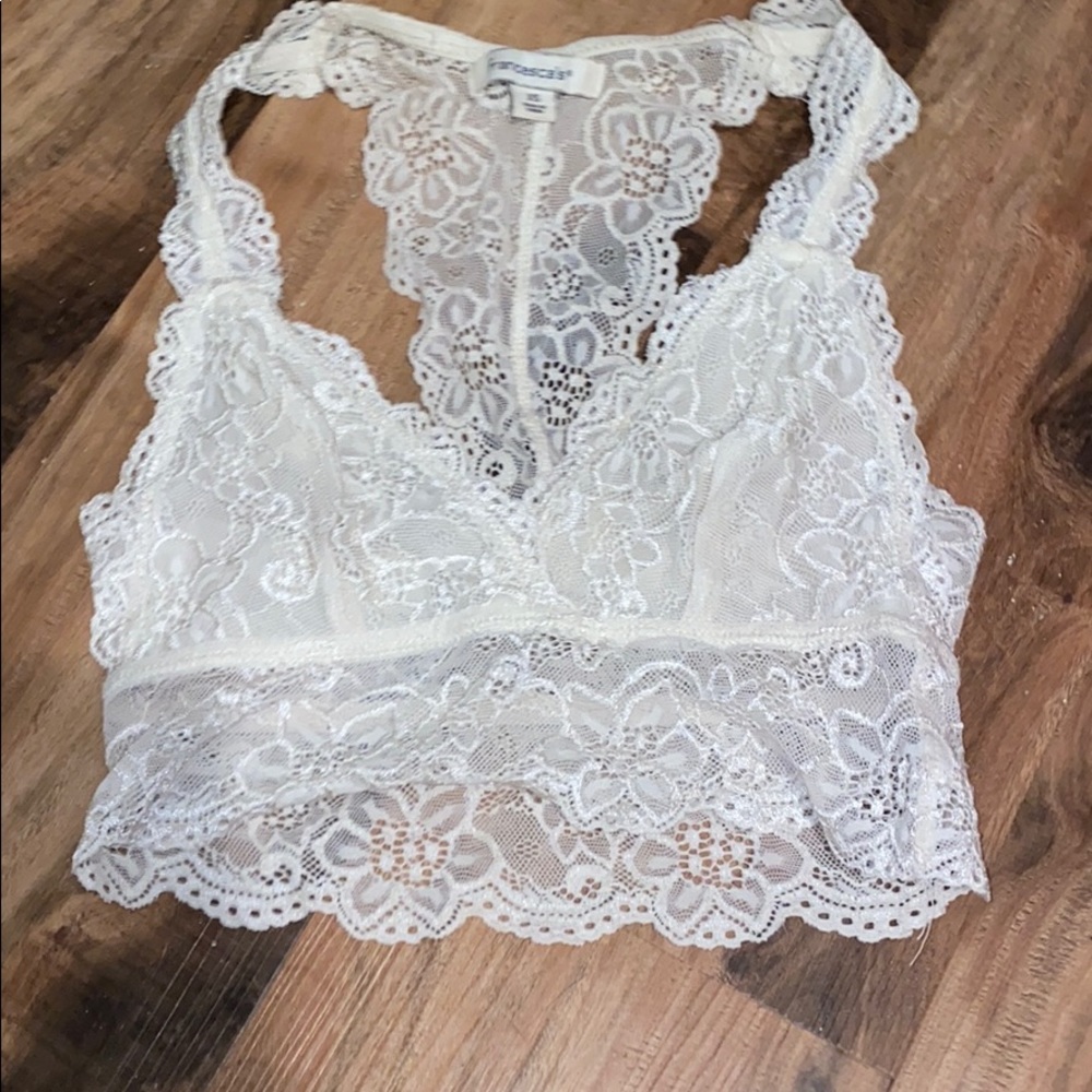 white bralette